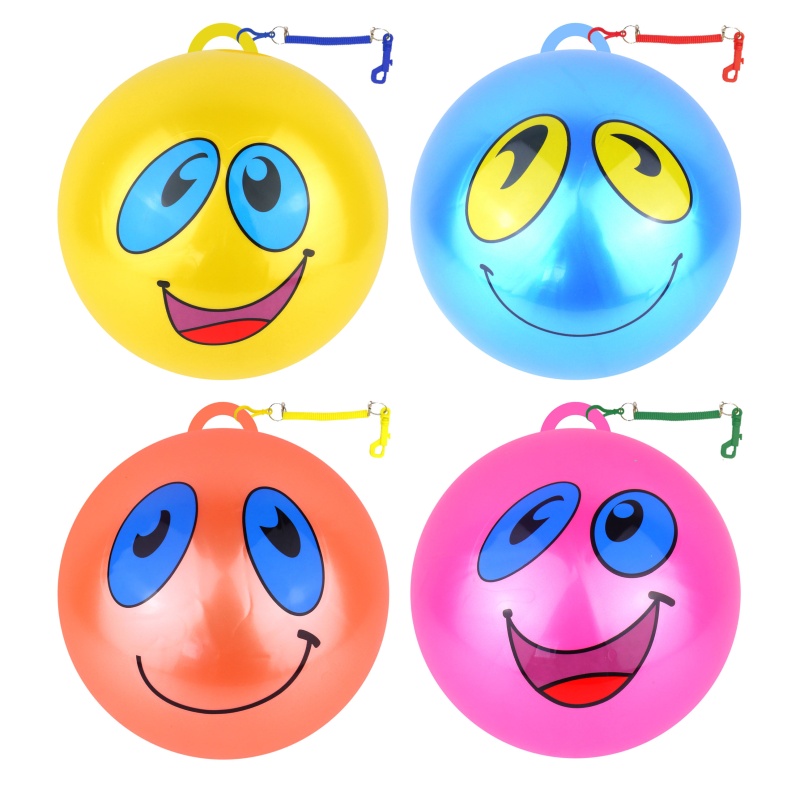 30 x Smelly Funny Face Balls With Hooks & Spiral Keyrings 25cm Wholesale & FREE SPORTS PUMP